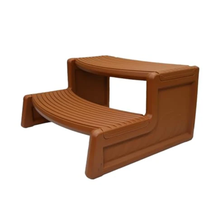 Confer Plastics Resin Multi Purpose Outdoor Non Slip Portable Spa and Hot Tub Handi-Step Deck Patio Steps Accessories, Redwood