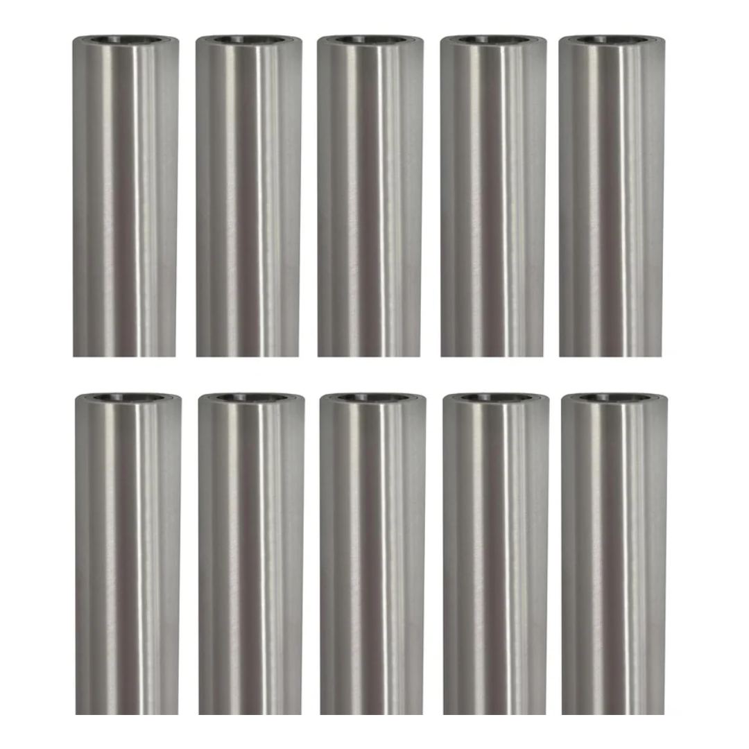 Poolzilla (10 Pack) 10" Aluminum Tubes Without Anchor for Pool Safety Cover Installation, Made of Durable Aluminum