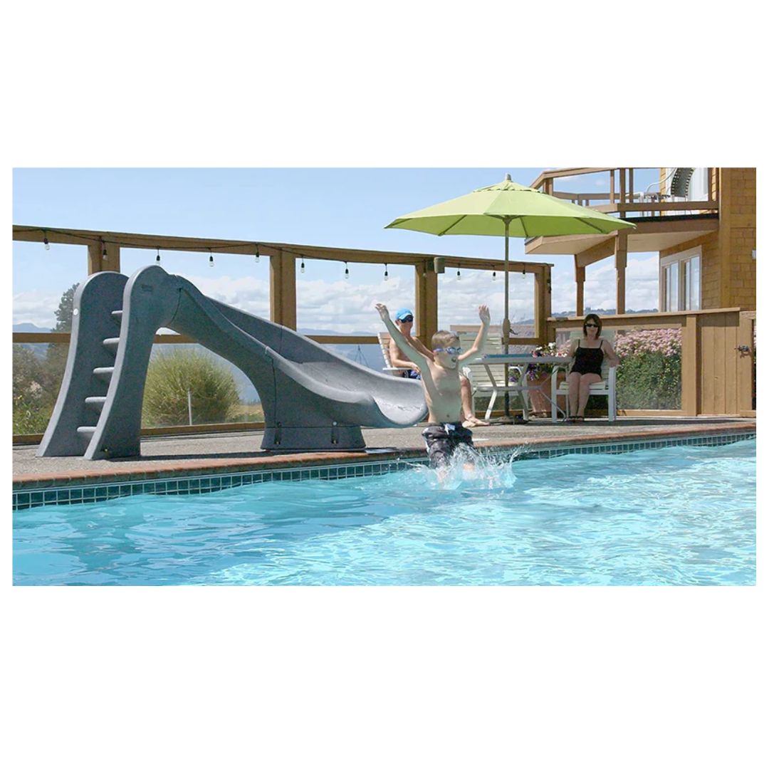 S.R.Smith 698-209-58123 Cyclone Right Curve Pool Slide, Sandstone