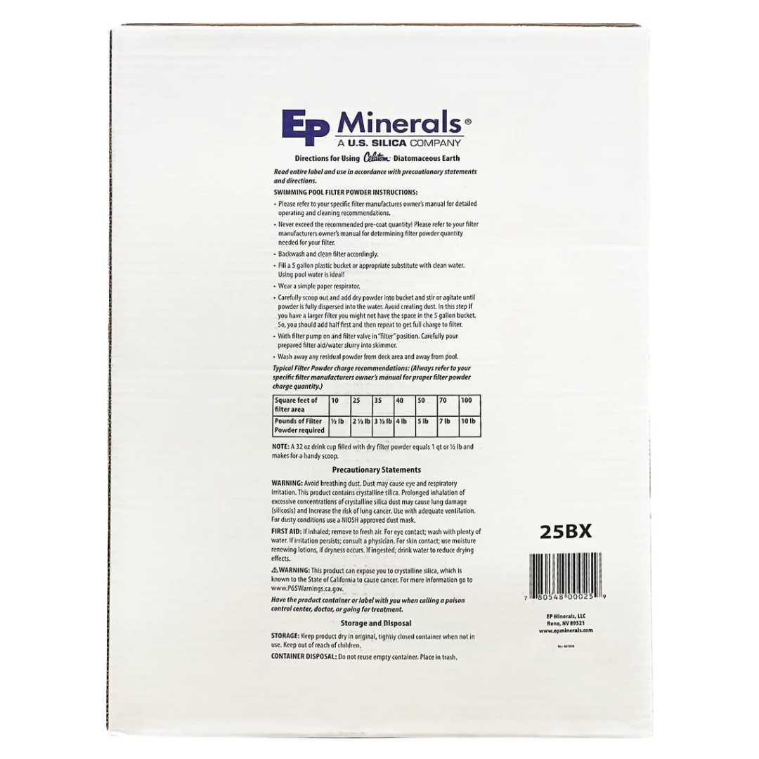 Poolzilla 25LB Celatom Diatomaceous Earth (DE) Pool Filter Aid, with Added DE Scooper