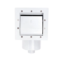 Custom Molded 25512-000-950 Standard Above Ground Skimmer with Fittings - White
