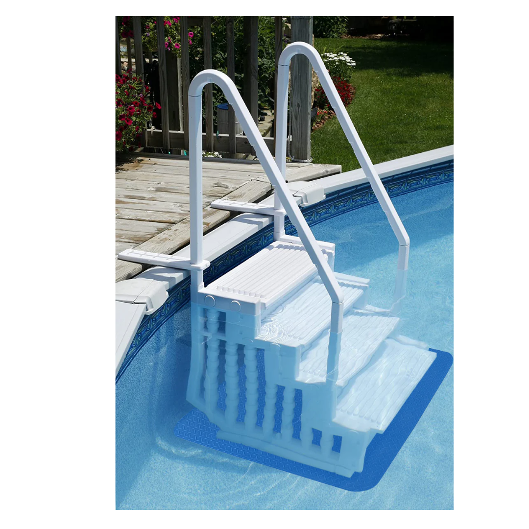 Poolzilla Swimming Pool Ladder Mat, Non-Slip Protective Pad for Liner