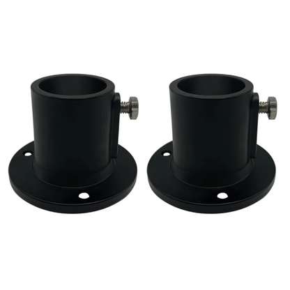 Poolzilla Deck Anchor Flange, High Grade Cast Aluminum in Matte Black, Diameter: 1 1/2"