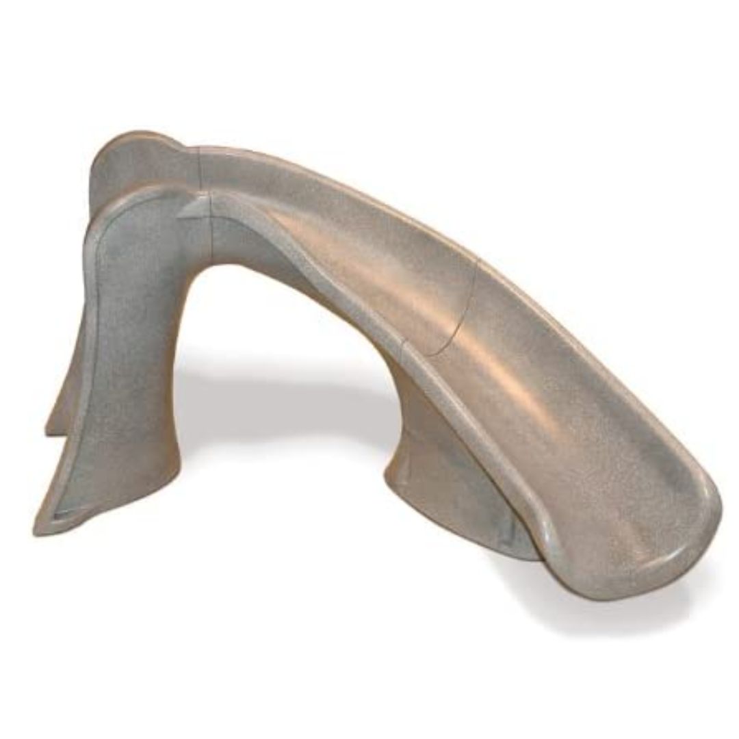 S.R.Smith 698-209-58123 Cyclone Right Curve Pool Slide, Sandstone
