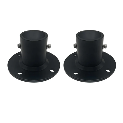 Poolzilla Deck Anchor Flange, High Grade Cast Aluminum in Matte Black, Diameter: 1 7/8"