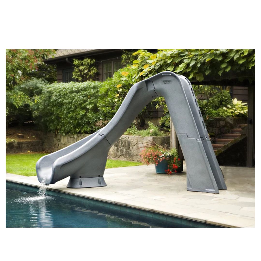 S.R. Smith 670-209-58124 Typhoon Right Curve Pool Slide, Gray Granite