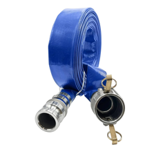 Poolzilla Industrial PVC Backwash Hose with Aluminum Camlock  Fittings for 2" Fit, Multiple Length Sizes Available