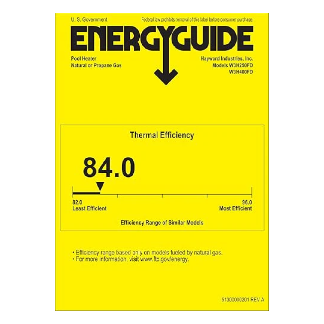 Hayward Universal H-Series, W3H400FDP, Propane Gas Heater, Low NOx | 400,000 BTU
