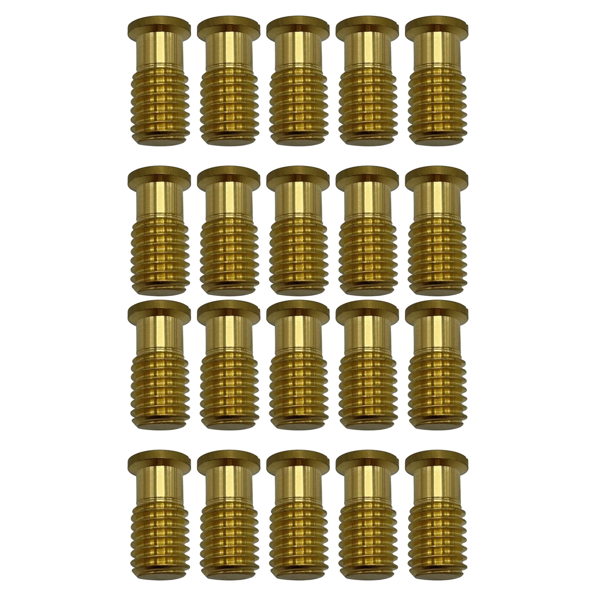 Poolzilla 1 1/8'' Threaded Brass Screw for Pool Cover Anchors - 5/8'' Threads