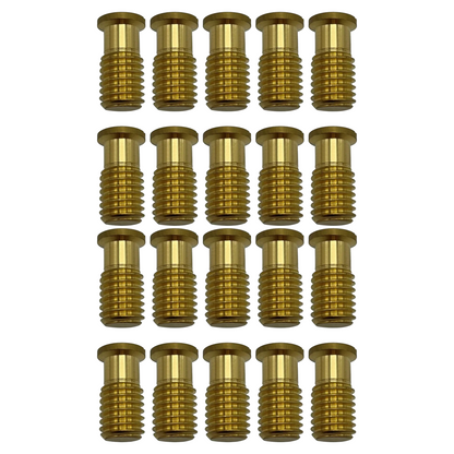 Poolzilla 1 1/8'' Threaded Brass Screw for Pool Cover Anchors - 5/8'' Threads