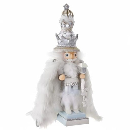 Kurt Adler Hollywood Wooden Nutcracker Collection, White Fur King 18"