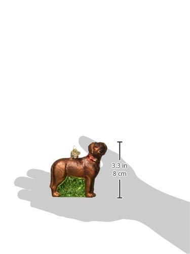 Old World Christmas Long-Haired Dachshund Glass Blown Ornament for Christmas Tree, Handcrafted Holiday Decoration, Dog Collection