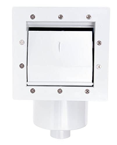 Custom Molded 25512-000-950 Standard Above Ground Skimmer with Fittings - White