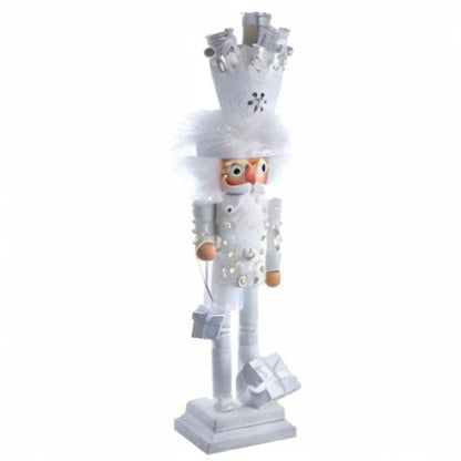 Kurt Adler 18-Inch Hollywood White King Nutcracker with Gifts