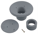 Custom Molded 25527-107-000 Floor Inlet Fitting 2" Skt x 1.5" Red Graphite Gray