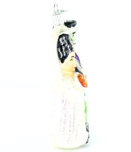Old World Christmas Frankenstein & Bride Glass Blown Ornament for Christmas Tree, Handcrafted Holiday Decoration, Halloween Collection