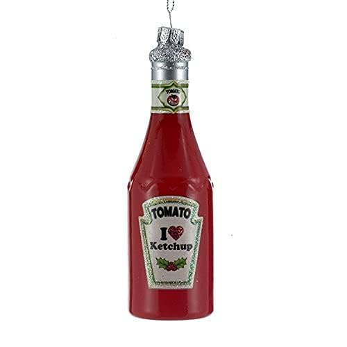 Glass Ketchup Christmas Ornament