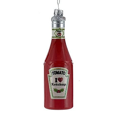 Glass Ketchup Christmas Ornament