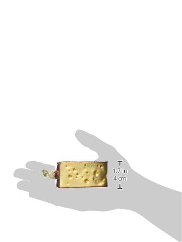 Old World Christmas Cheese Wedge Glass Blown Ornament for Christmas Tree, Handcrafted Holiday Decoration, Food Collection