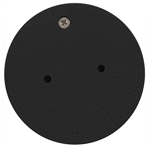 Custom Molded Products 25527-104-100 Floor Inlet Fitting Cover with Screw Black