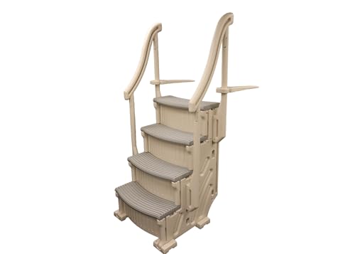 Confer Curve System - Base *Only* In-Pool 4 Step for A/G Pool, Beige | CCX-AG