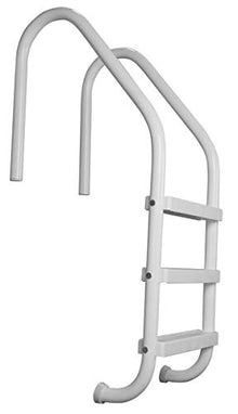 Rust Proof Saftron P-324-L3 Residential Inground White Three-Step Swimming Pool Ladder. 53" Tall x 24" Wide. (Includes Matching Escutcheons & Shipping)