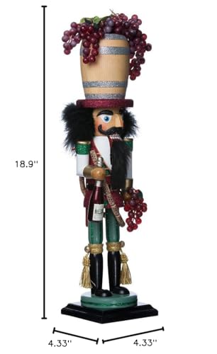 Kurt Adler 18.9" Hollywood Wine Barrel Hat Nutcracker
