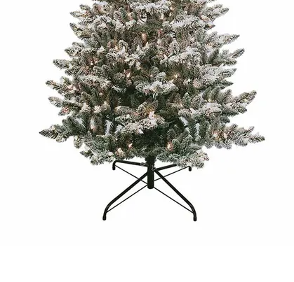 Kurt S. Adler 6' Pre-Lit Clear Incandescent Snow Pine Tree