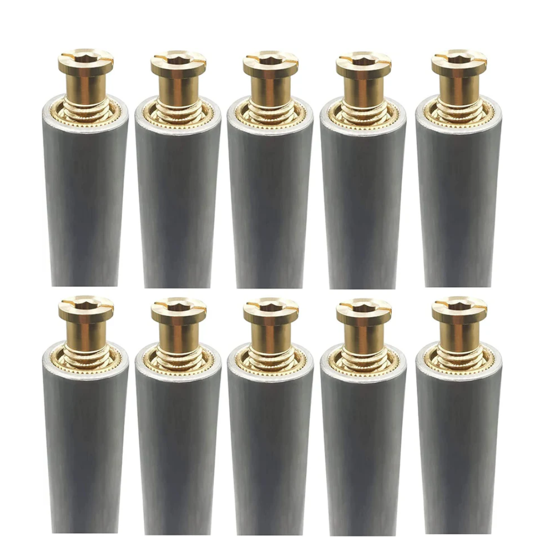 Poolzilla 18” Aluminum Tube with Brass Anchor for Pool Safety Cover Installation