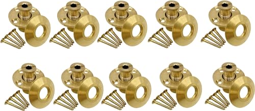 Poolzilla Wood Deck Brass Anchor with Collar for Safety Cover - Universal Fit