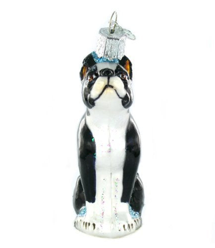 Old World Christmas Boxer Dog Glass Blown Ornament for Christmas Tree, Handcrafted Holiday Decoration, Dog Collection