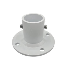 Poolzilla Deck Anchor Flange, High Grade Cast Aluminum in Matte White, Diameter: 1 7/8"