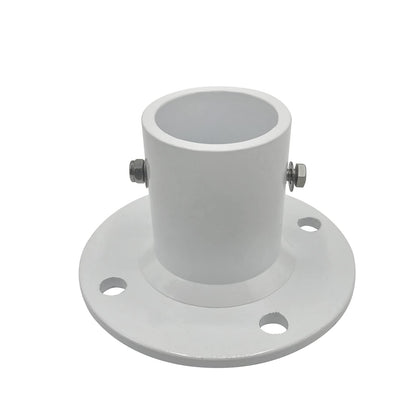 Poolzilla Deck Anchor Flange, High Grade Cast Aluminum in Matte White, Diameter: 1 7/8"