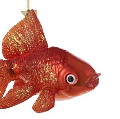 Kurt Adler Noble Gems Glass Goldfish Ornament, 5-Inch