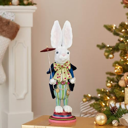 Kurt S. Adler 18" Hollywood White Rabbit Nutcracker