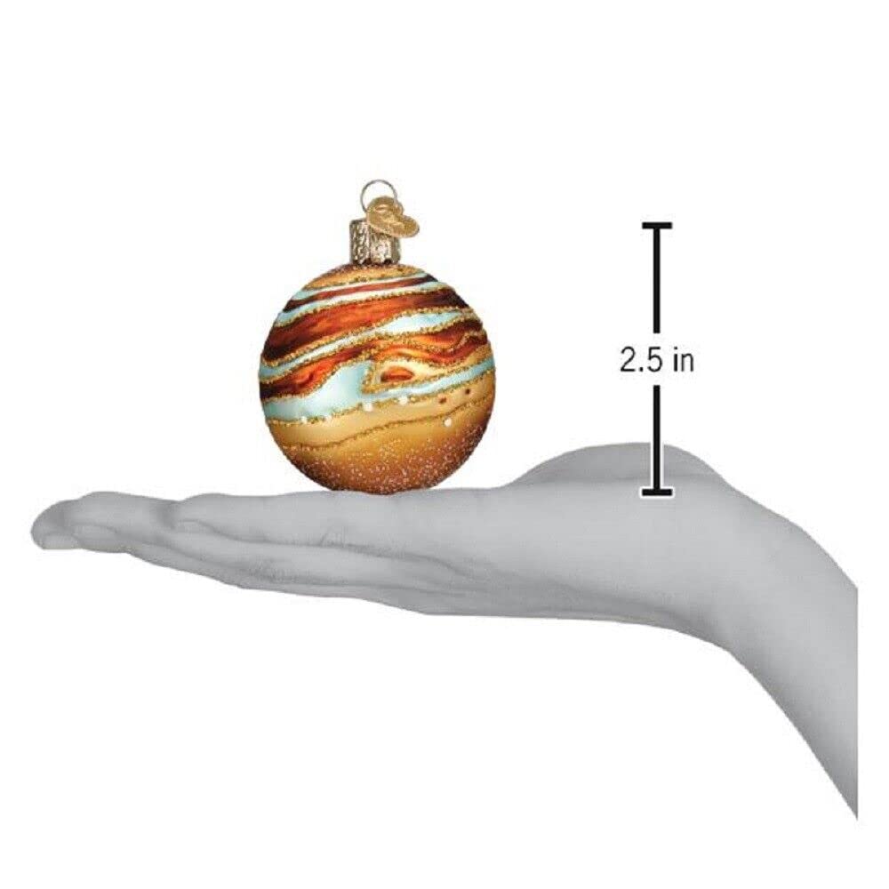 Old World Christmas Jupiter Glass Blown Ornament for Christmas Tree, Handcrafted Holiday Decoration, Outer Space Collection