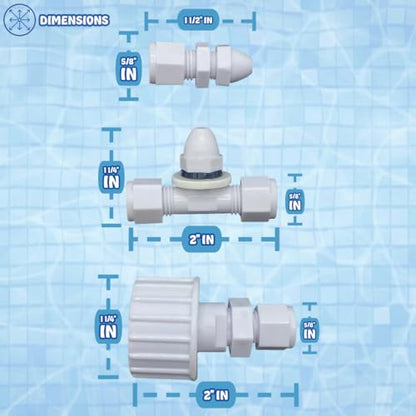Poolzilla Pool Slide Spray Kit - 12’ FT Tubing, Nozzles, and Connector for Straight or Curved Slides