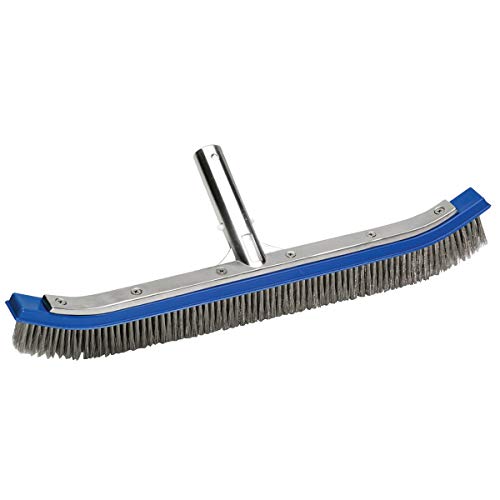 Ocean Blue 110017 18" Curved Back Aluminum Brush w/Stainless Steel Bristle