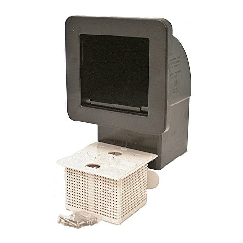 Waterway Square Spa Skimmer Flow Control with Trim Plate, 1-1⁄2" S / 2" Spigot, Black | 510-1501