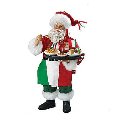 Kurt Adler Musical Fabriche Italian Santa Figurine, 10.5-Inch