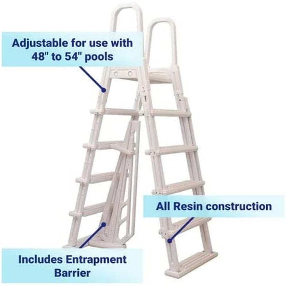 Blue Torrent A-Frame Flip Up Pool Ladder for Above Ground Pools