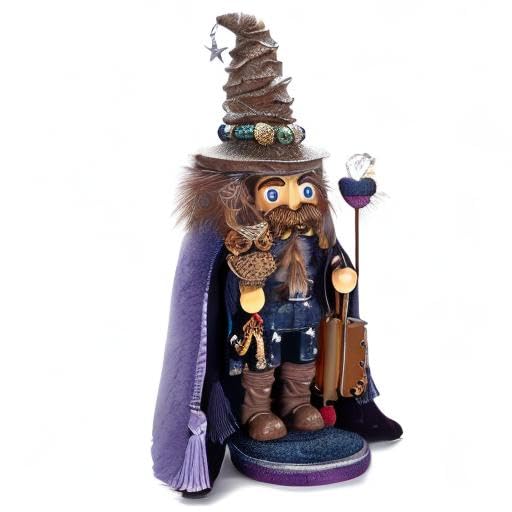 Kurt Adler 15" Hollywood Wizard Nutcracker with Owl