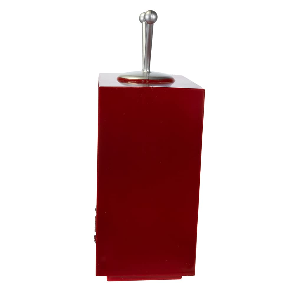 Kurt S. Adler Battery-Operated Rudolph and Santa Musical TV Table Piece, 8.5-Inch, Multi-Colored