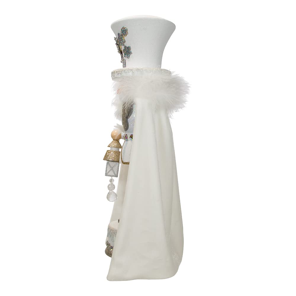 18-Inch Hollywood White Snowflake Soldier Battery-Operated LED Nutcracker