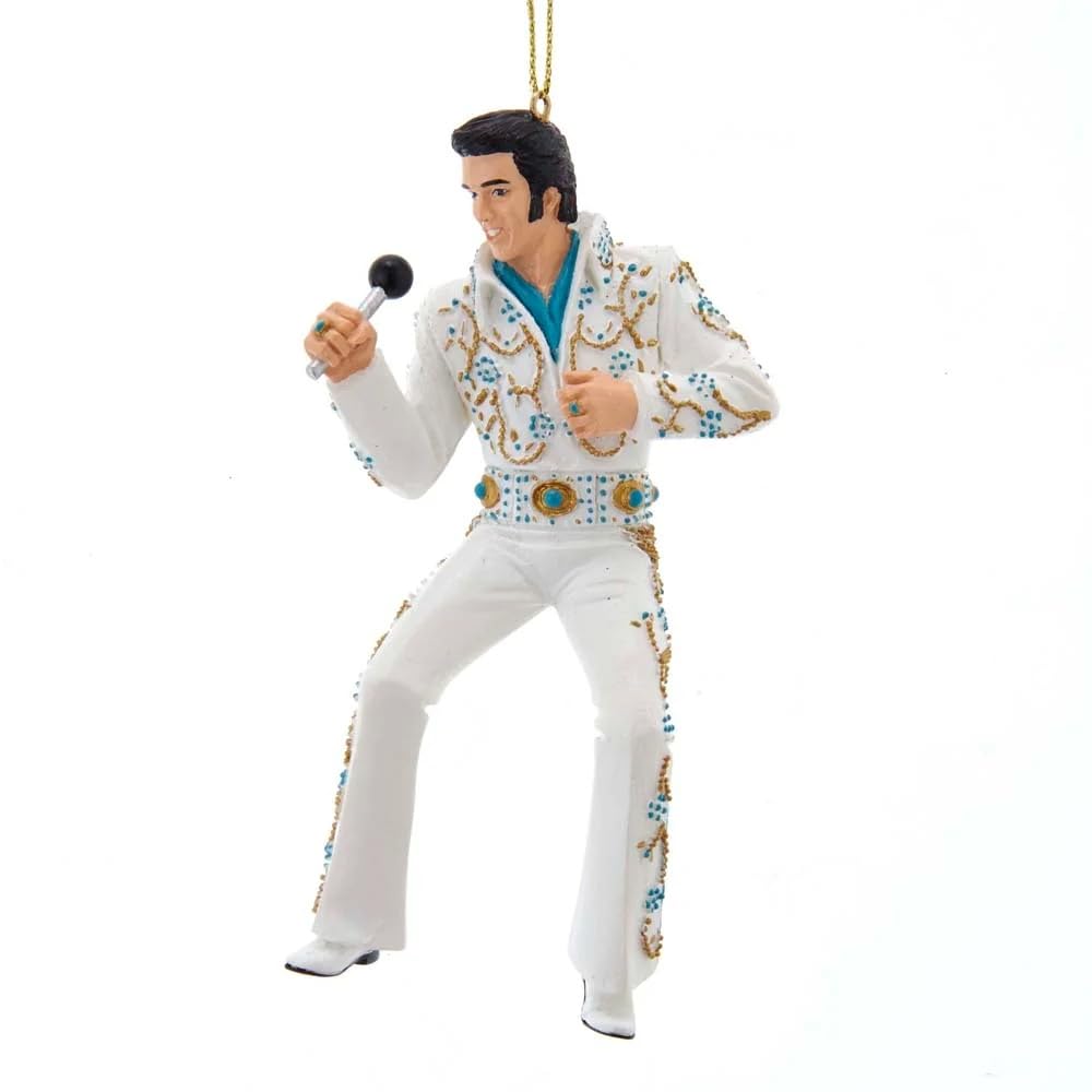 Elvis Presley in Blue and White Jumpsuit Ornament