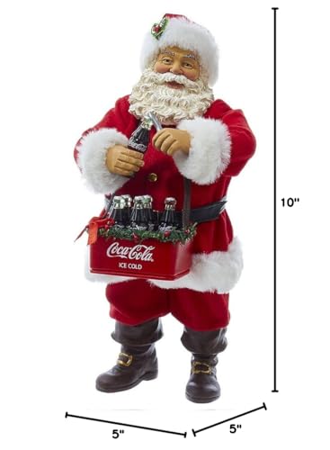 Kurt Adler 10" Santa Opening Coke Tablepiece