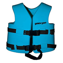 Super Soft TRC Recreation Child Size X Small Life Jacket USCG Approved Vinyl Coated Foam Swim Vest for Kids Swimming Pool and Beach Gear, Marina Blue