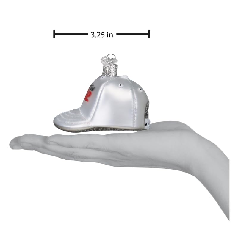 Old World Christmas Diet Coke Baseball Cap Glass Blown Ornament for Christmas Tree, Handcrafted Holiday Decoration, Coca-Cola Collection