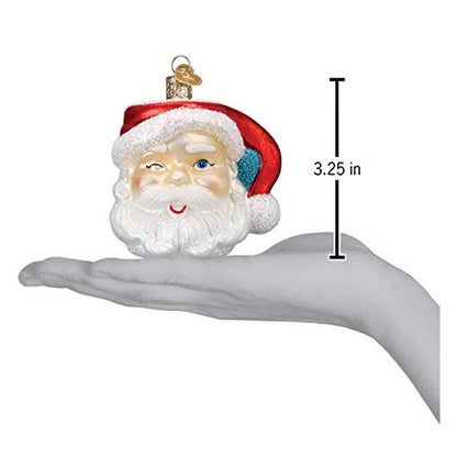 Old World Christmas Santa Mug Glass Blown Ornament for Christmas Tree, Handcrafted Holiday Decoration, Santa Collection