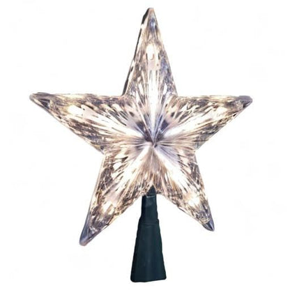 Kurt Adler Star Treetop 10-Light Set, 7-Inch, Clear